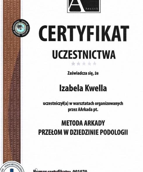 certyfikat podologiczny 10