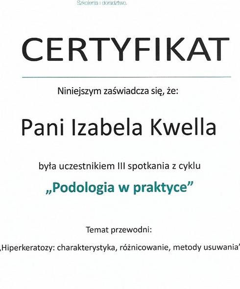 certyfikat podologiczny 13