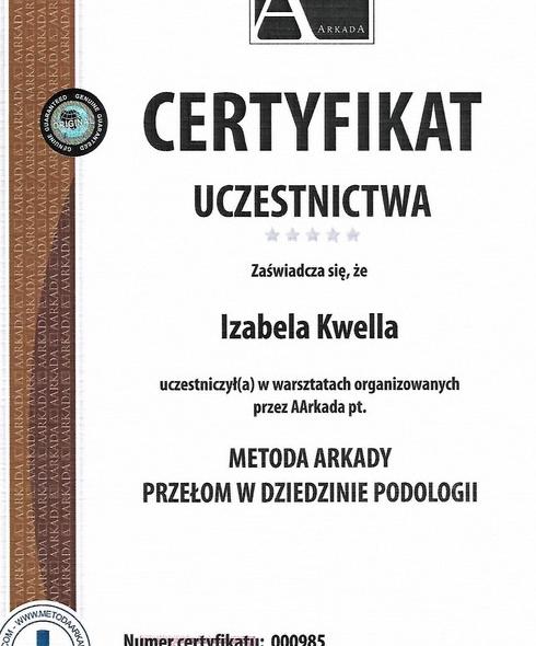 certyfikat podologiczny 15